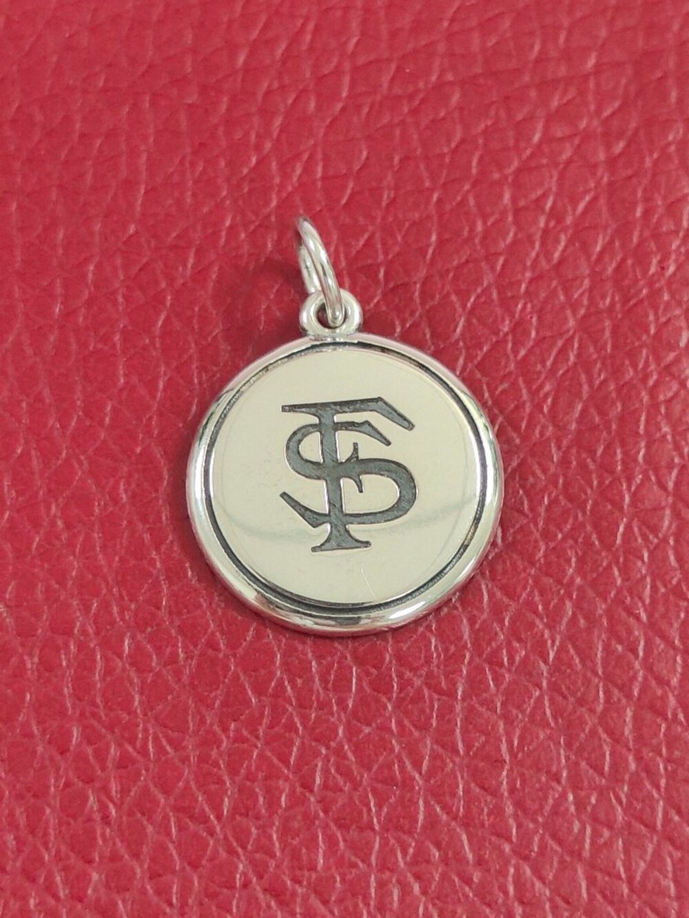 James Avery Florida State University Disc Charm Sterling Silver with box